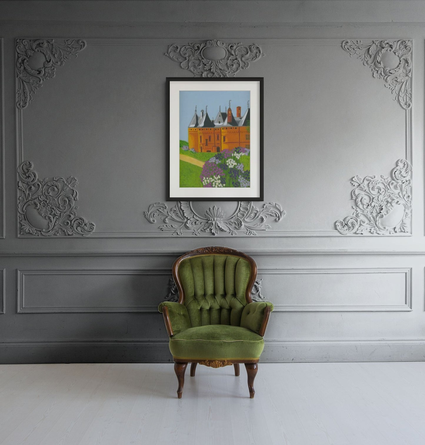 Château Domaine de Chaumont-sur-Loire Kunstprint Lijst met Passe-Partout