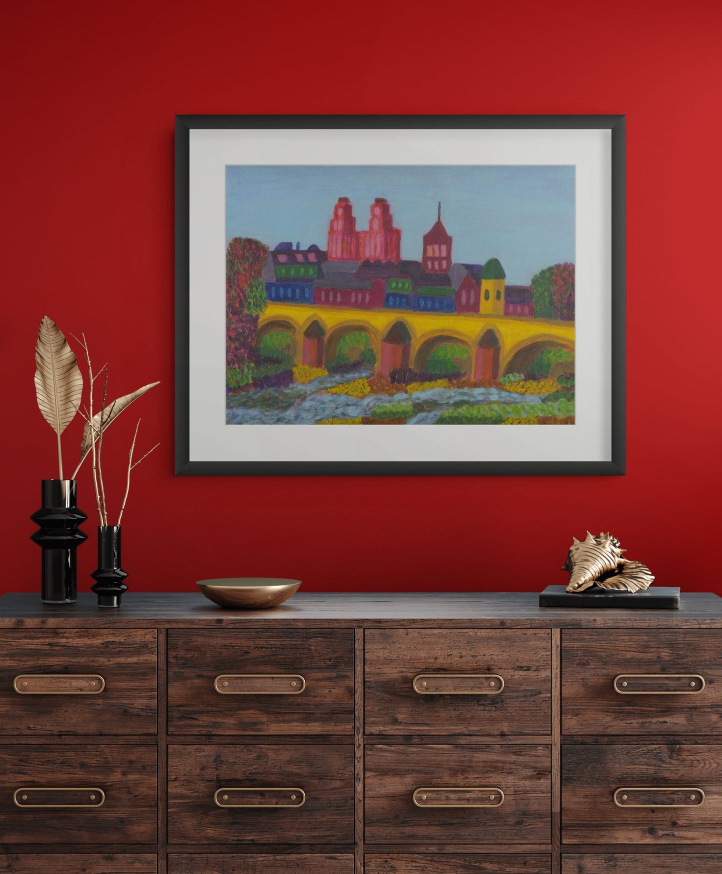 Bridge Orleans Art Print with Frame and Passe Partout