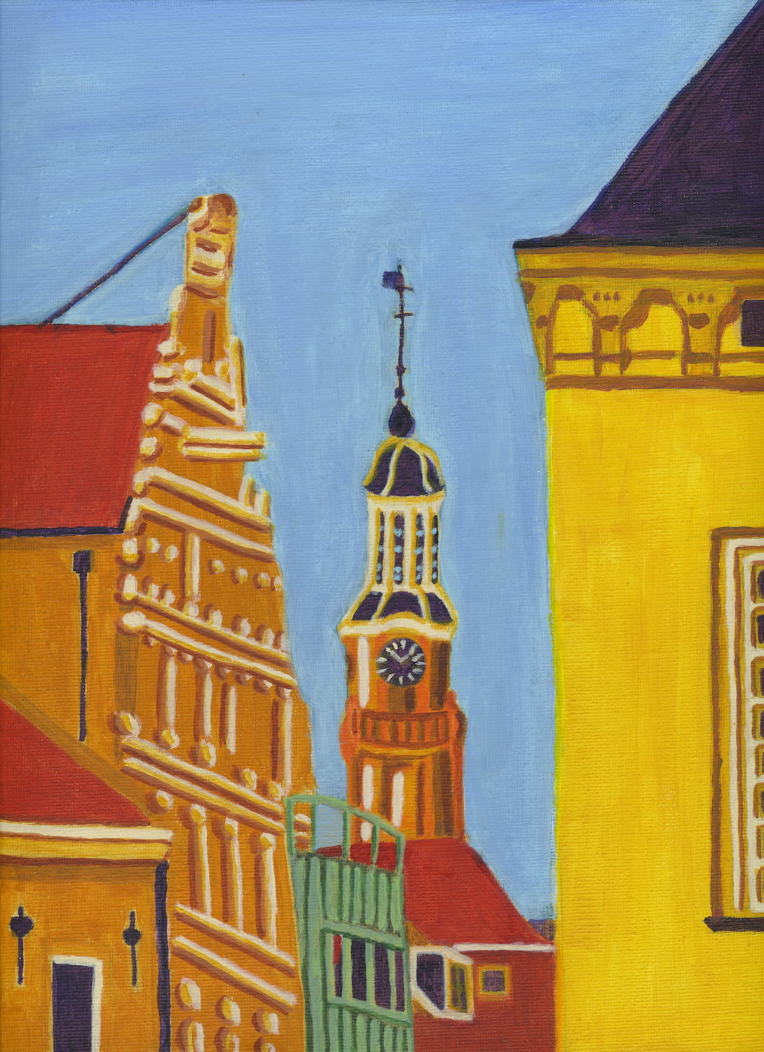 Lange Hofstraat Zutphen - Original Painting A4