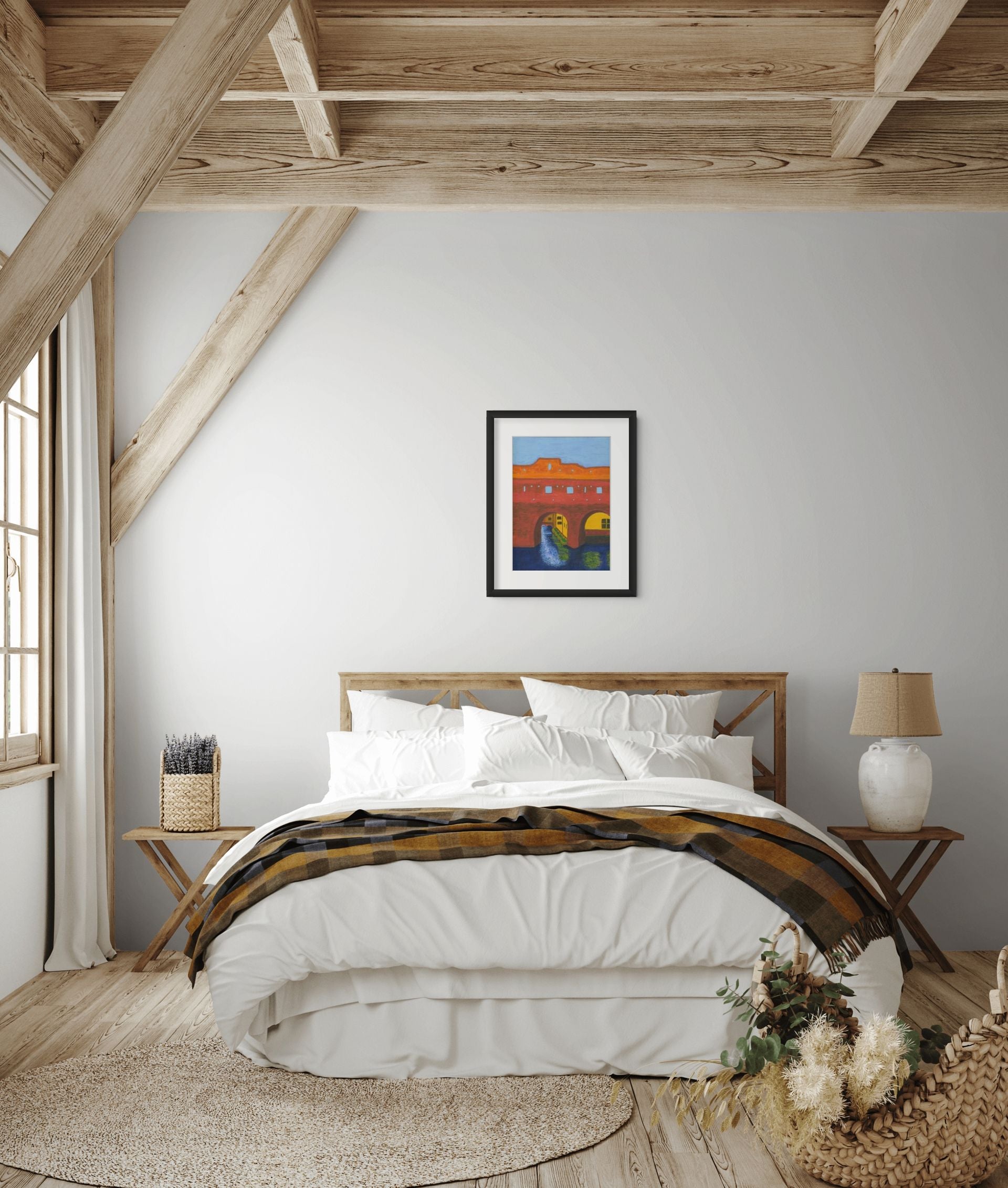 Berkelpoort Zutphen framed art print in interior setting – fine art print by Nelleke Bruno
