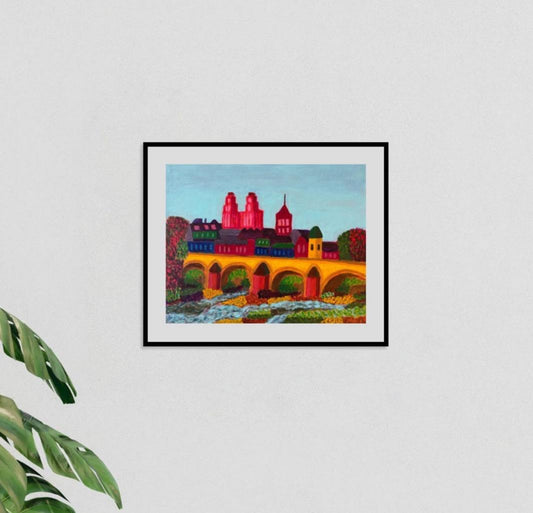 Bridge Orleans Art Print with Frame and Passe Partout