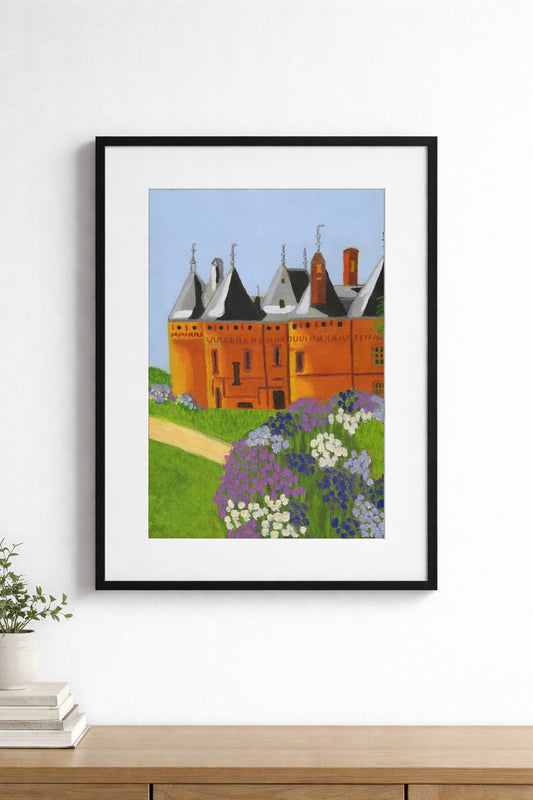 Chateau Domaine de Chaumont sur Loire Art Print Frame with Passe Partout