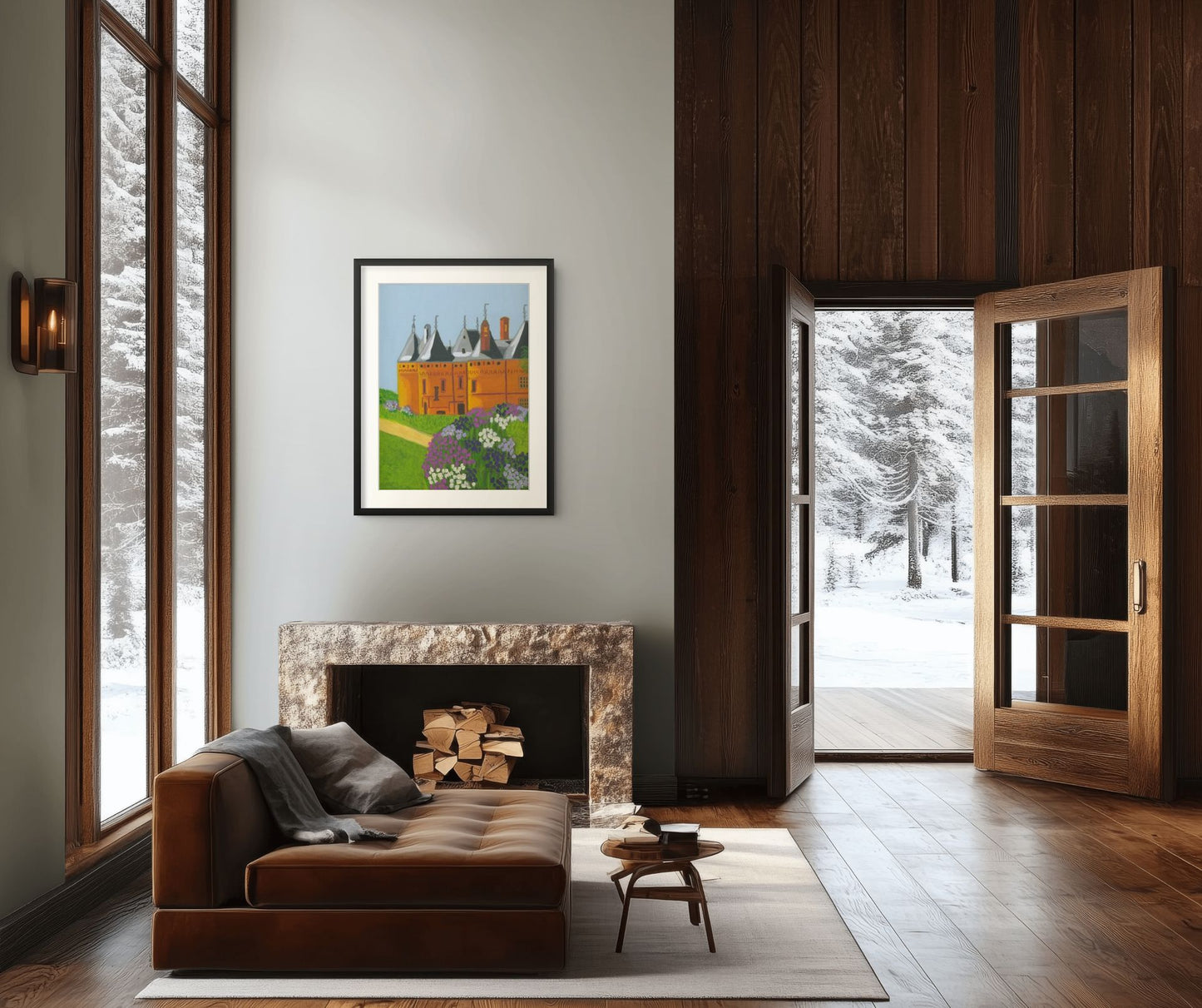 Château Domaine de Chaumont-sur-Loire Kunstprint Lijst met Passe-Partout