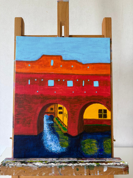 Berkelpoort Zutphen - Origineel Schilderij A4
