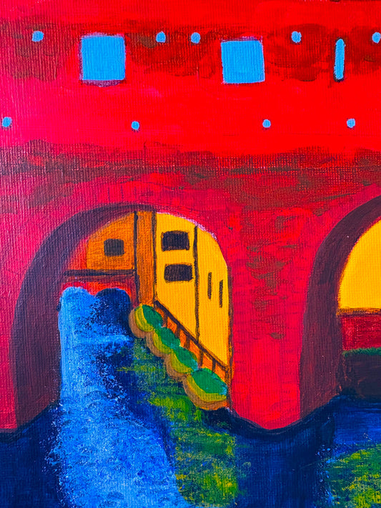 Berkelpoort Zutphen - Origineel Schilderij A4