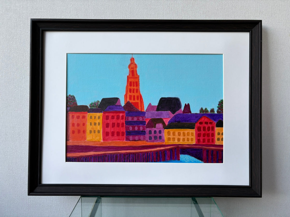 The Quay of Zutphen - Original Painting A4