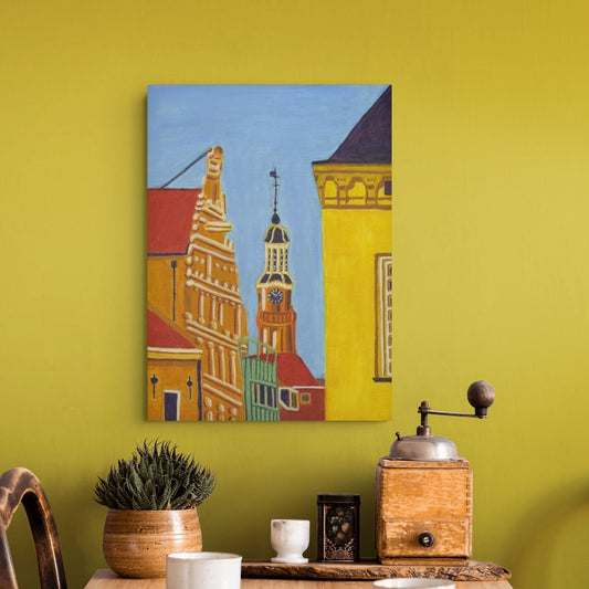 Lange Hofstraat Zutphen Art Print — interieur mockup — fine art paper print zonder lijst — Nelleke Bruno