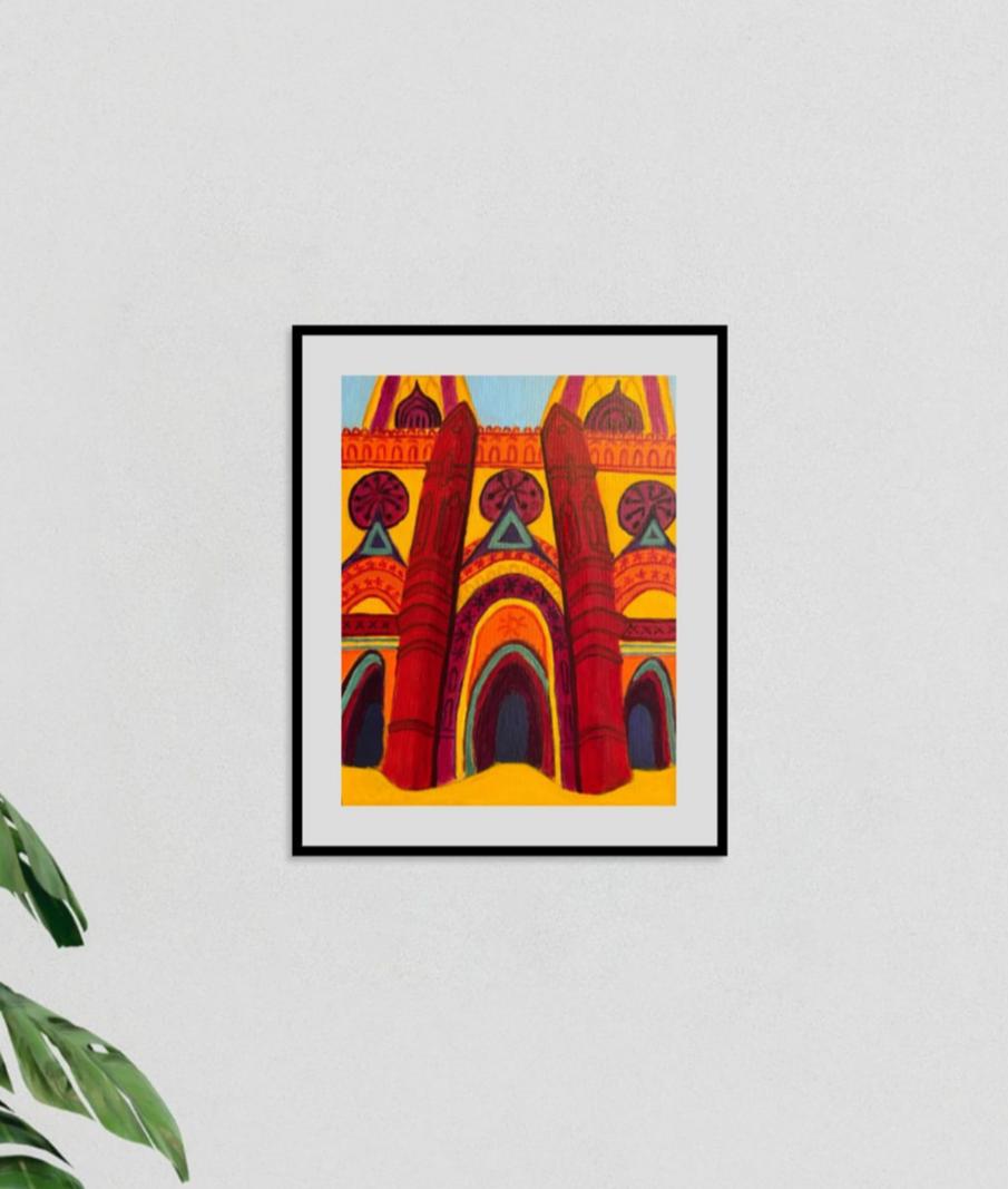 Sainte Croix Orleans Art Print with Frame and Passe Partout