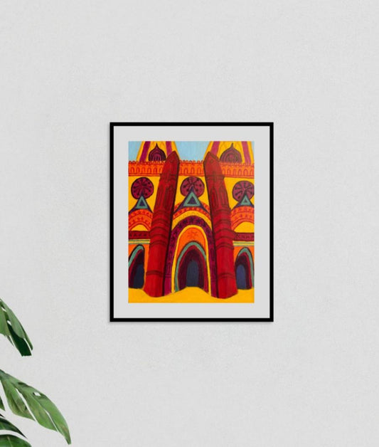 Sainte Croix Orleans Art Print with Frame and Passe Partout