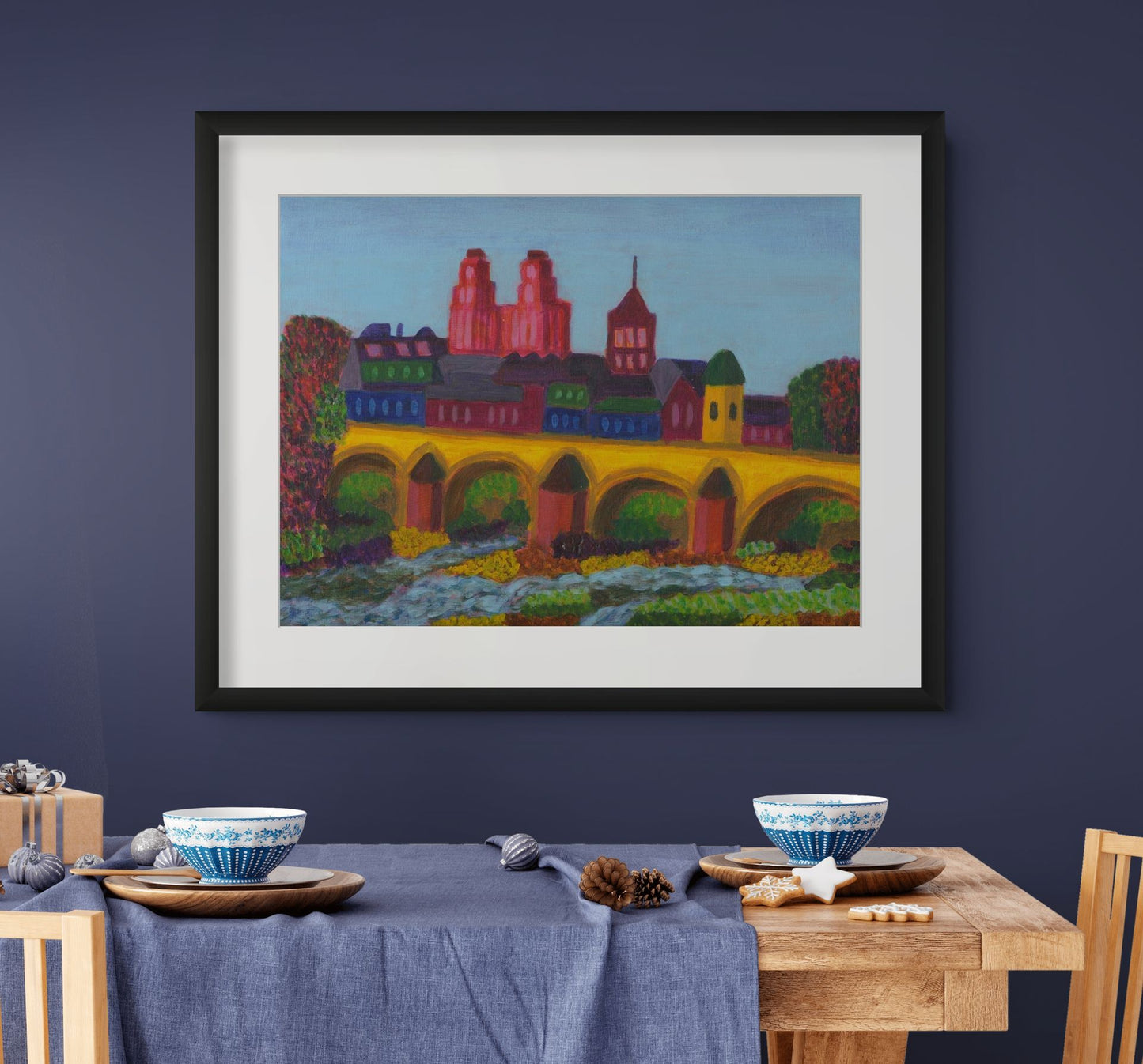 Bridge Orleans Art Print with Frame and Passe Partout