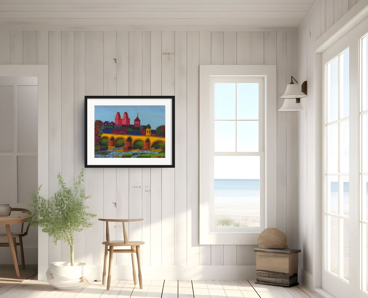 Bridge Orleans Art Print with Frame and Passe Partout