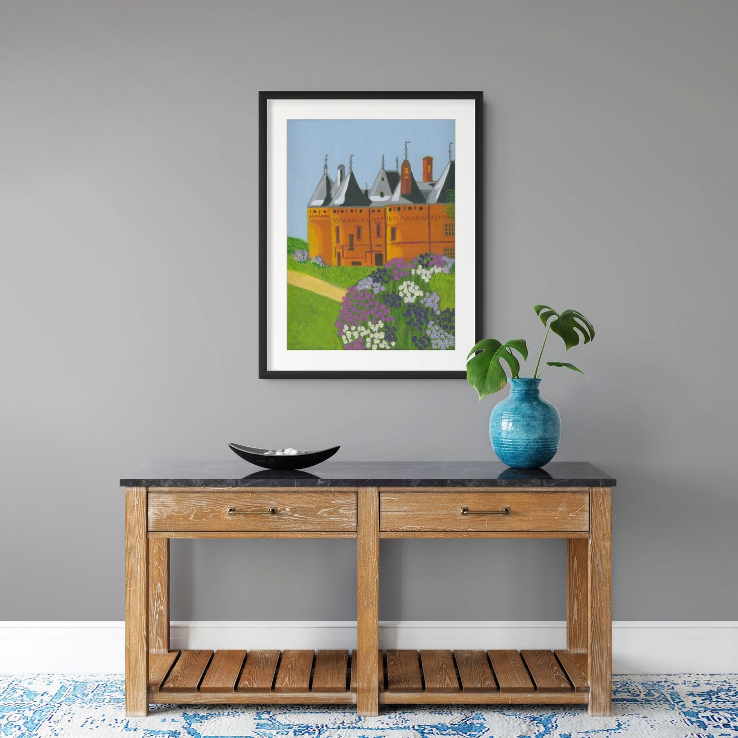 Chateau Domaine de Chaumont sur Loire Art Print Frame with Passe Partout
