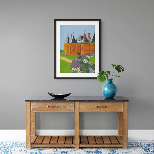 Chateau Domaine de Chaumont sur Loire Art Print Frame with Passe Partout