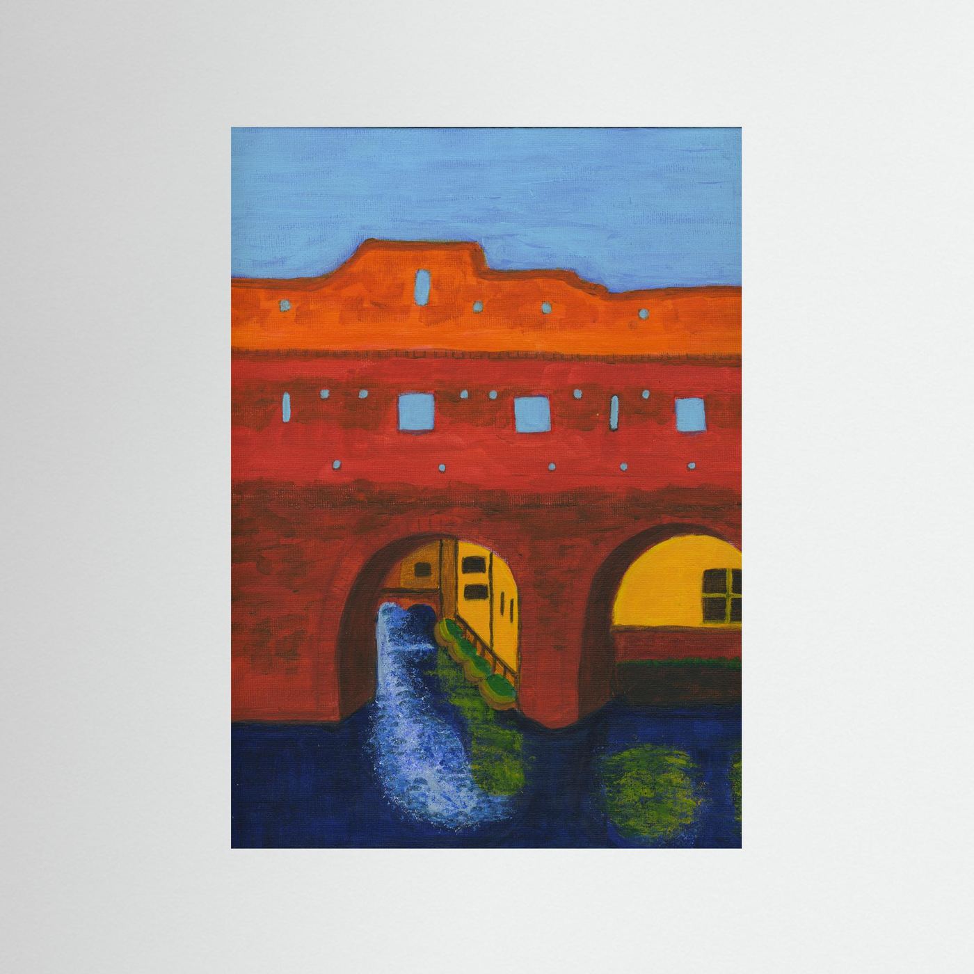 Berkelpoort Zutphen Art Print with Frame and Passe Partout