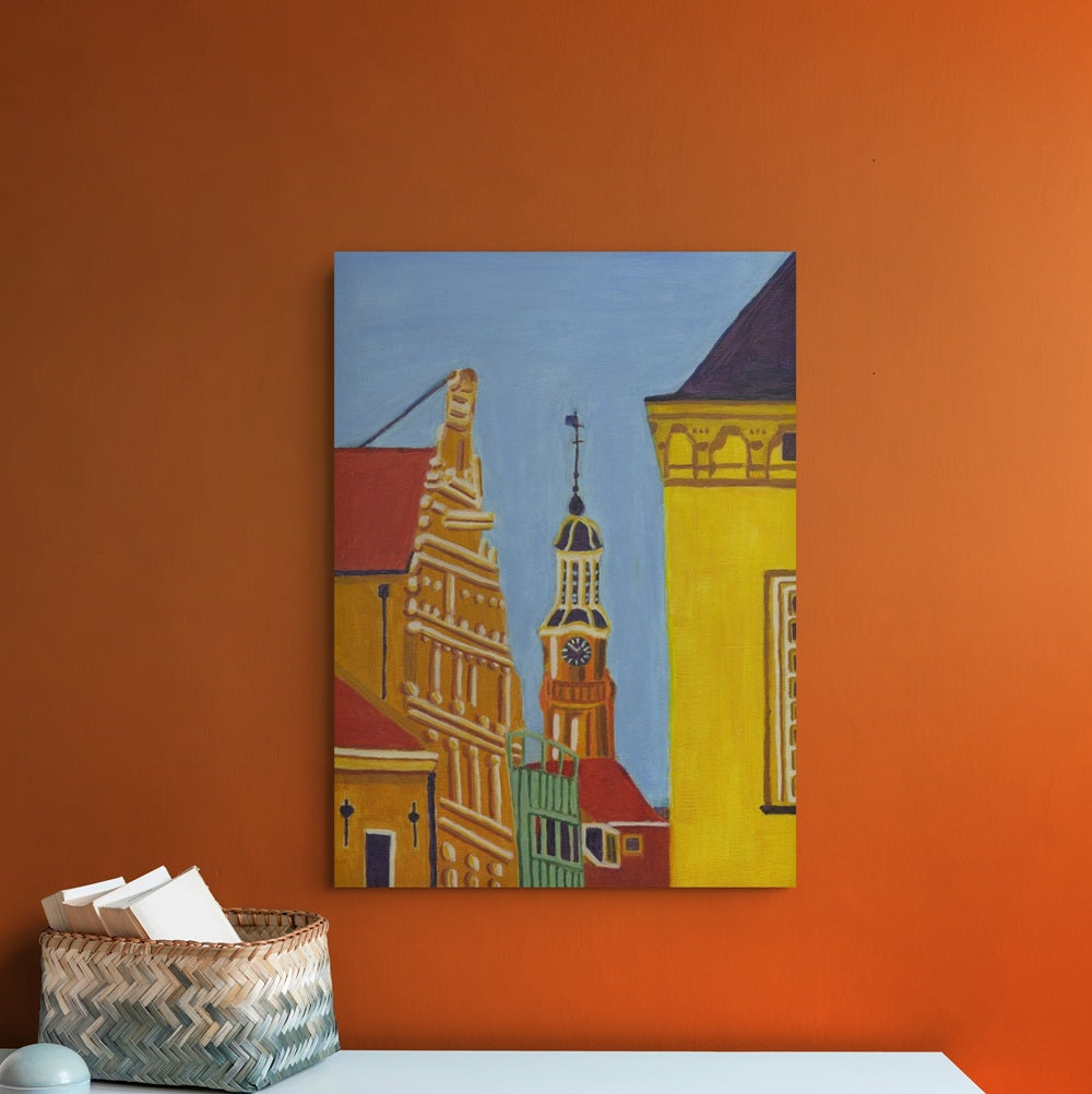Lange Hofstraat Zutphen Art Print — interieur mockup — fine art paper print zonder lijst — Nelleke Bruno