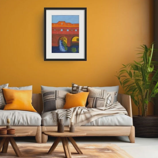 Video of Berkelpoort Zutphen art print with black wooden frame and white passe-partout – fine art print by Nelleke Bruno
