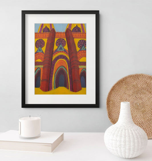 Sainte Croix Orleans Art Print with Frame and Passe Partout