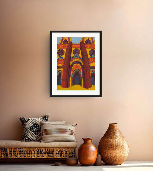 Sainte Croix Orleans Art Print with Frame and Passe Partout